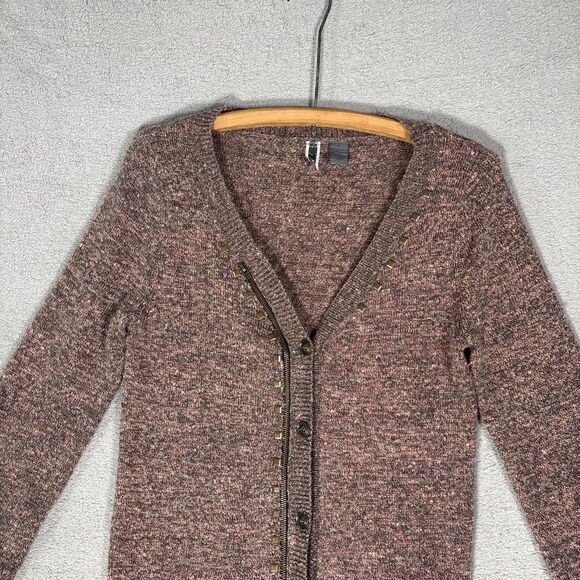 Bke Long Cardigan Sweater Women’s Size L Rust Brown Professor Academia Teacher - Picture 3 of 14